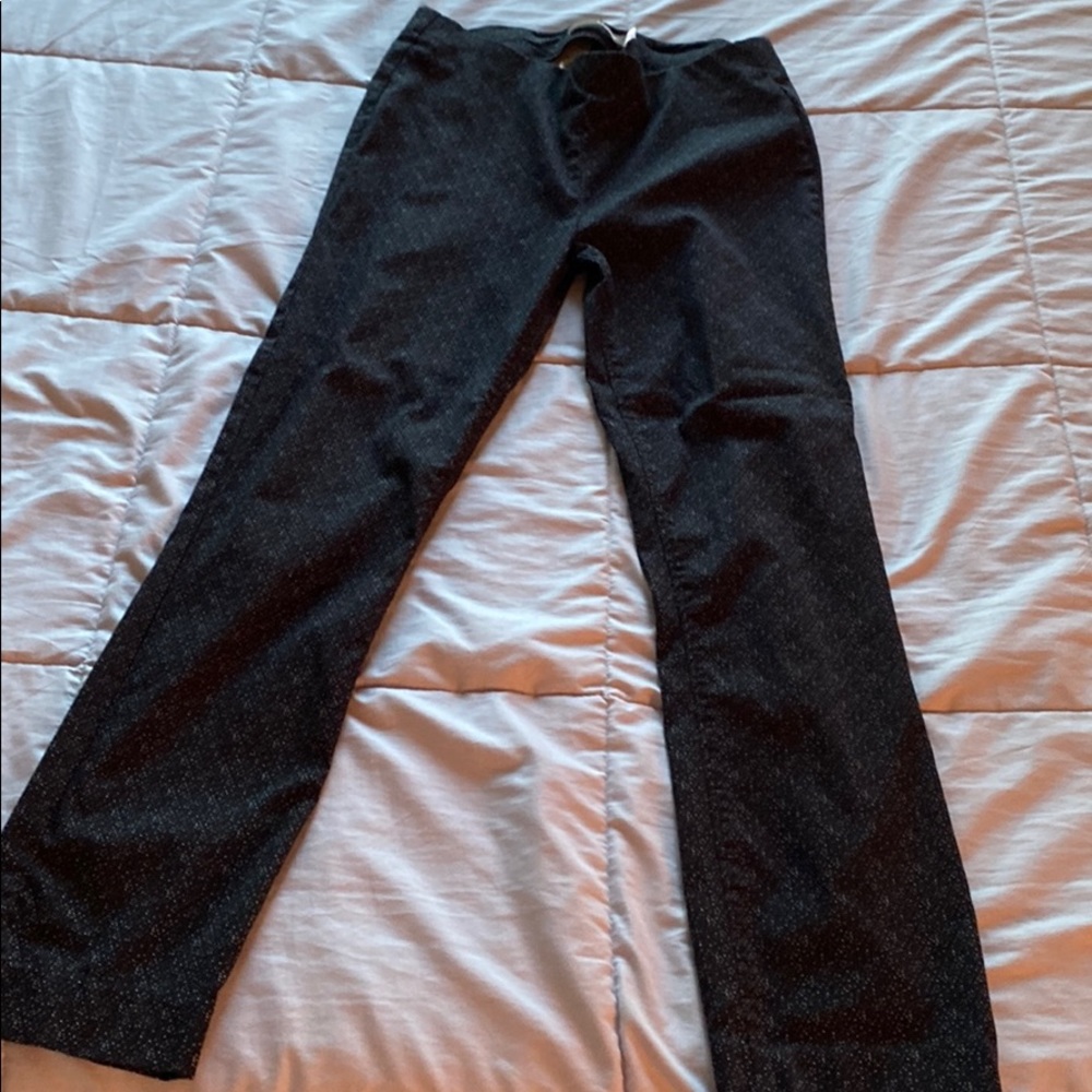 Black speckled work pants